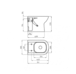 INODORO CORTO BARI FERRUM IKCM B - Imagen 2