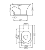 INODORO CORTO MURANO FERRUM  BLANCO  IUCJB - Imagen 2