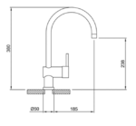 GRIFERIA PEIRANO PARA COCINA MONOCOMANDO BLACK VELVET - Imagen 4