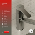 GRIFERIA MOZART COCINA MONOCOMANDO LUJO EXTRA ALTO G9028 - Imagen 5