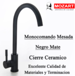 GRIFERIA MOZART COCINA MONOCOMANDO LUJO PRAGA NEGRA G9920 - Imagen 3