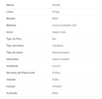 GRIFERIA MOZART COCINA MONOCOMANDO LUJO PRAGA NEGRA G9920 - Imagen 5