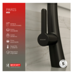 GRIFERIA MOZART COCINA MONOCOMANDO LUJO PARIS G7076  NEGRA - Imagen 4