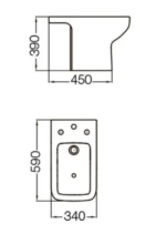 BIDET TRENTO FERRUM  BLANCO BEL1J - Imagen 4