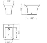 BIDET MILENA 1 AGUJERO BDF1J B - Imagen 3