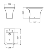 BIDET MILENA 3 AGUJEROS BDF3J B - Imagen 4