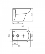 BIDET BARI DE COLGAR FERRUM 1 AGUJERO BKP1J - Imagen 4
