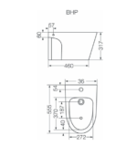 BIDET DE COLGAR MARINA BHP1J B - Imagen 4