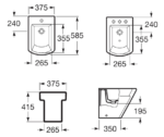 BIDET ROCA HALL 3 AGUJEROS  LOZA - Imagen 6