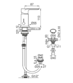 GRIFERIA DE BIDET FV COTY MONOCOMANDO 0189/D9 - Imagen 3