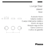 GRIFERIA DE BIDET PIAZZA LOUNGE STEEL C/TRANSF 22604ST - Imagen 4