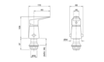 GRIFERIA DE BIDET PEIRANO MONOCOMANDO MORA 70-193 - Imagen 3