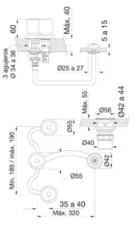 GRIFERIA DE BIDET FV OBERA BIDET 295/G5 - Imagen 3