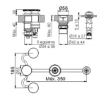 GRIFERIA DE BIDET 44N FV NEGRO 0295/44N-NG - Imagen 2