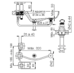 GRIFERIA DE BIDET DOMINIC FV 295/85 CROMO - Imagen 3