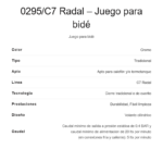 GRIFERIA DE BIDET RADAL FV 295/C7 CROMO - Imagen 2