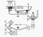 GRIFERIA DE BIDET ALLESIA FV 295/49 CROMO - Imagen 4