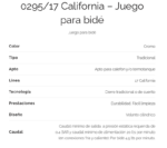 GRIFERIA DE BIDET CALIFORNIA FV  295/17  CROMO - Imagen 3