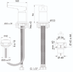 GRIFERIA DE BIDET ALBA MONOCOMANDO 189.01/G9FV - Imagen 4