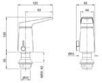 GRIFERIA DE BIDET PEIRANO WAVE CR 70-168 - Imagen 3