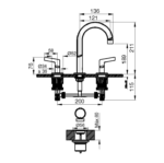 GRIFERIA DE LAVATORIO FV ARRAYAN 207/H6  CROMO - Imagen 3