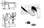 GRIFERIA DE LAVATORIO FV EPUYEN DE PARED 206/L2 CR - Imagen 2