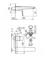 GRIFERIA DE LAVATORIO FV EPUYEN DE PARED 206/L2NG - Imagen 3