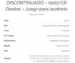 GRIFERIA DE LAVATORIO FV GREDOS 207/C8 CROMO - Imagen 3