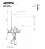 GRIFERIA DE LAVATORIO H&D BARCELONA BAJO - Imagen 3
