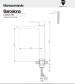 GRIFERIA DE LAVATORIO H&D BARCELONA ALTO - Imagen 3