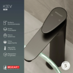 GRIFERIA DE LAVATORIO MOZART KIEV ALTO NEGRA G7281 - Imagen 4