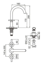 GRIFERIA DE LAVATORIO FV NEREA LEVER 207/59L - Imagen 3