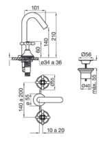 GRIFERIA DE LAVATORIO FV NEWPORT PLUS 207/B2 - Imagen 5