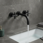 GRIFERIA DE LAVATORIO DE PARED PEIRANO BLACK VELVET 62-190 - Imagen 4