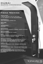 PANEL DE DUCHA ESCOCESA TAWAK DUBAI BLACK - Imagen 3