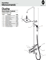 GRIFERIA COLUMNA DE DUCHA H&D CUADRADA BLACK - Imagen 2