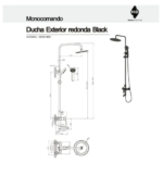 GRIFERIA COLUMNA DE DUCHA H&D REDONDA BLACK - Imagen 3