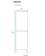 ANAQUEL SCHNEIDER AQUA 40 cm CARVALHO - Imagen 4