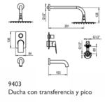 GRIFERIA DE DUCHA HIDROMET RAPTOR 9403CR - Imagen 2