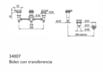 GRIFERIA DE BIDET HIDROMET BLOCK PLANE 34007 - Imagen 2