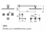 GRIFERIA DE DUCHA HIDROMET GEOMETRY c/transferencia 2803CR - Imagen 3