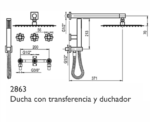 GRIFERIA DE DUCHA HIDROMET GEOMETRY c/duchador 2863CR - Imagen 3