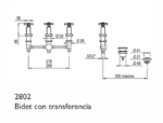 GRIFERIA DE BIDET HIDROMET GEOMETRY CRUZ 2802CR - Imagen 2