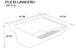 PILETA LAVADERO PVC GRIS 24L DUKE PI24G - Imagen 2