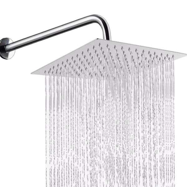 CABEZAL de DUCHA CUADRADO25 cm CON BRAZO