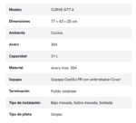 PILETA JOHNSON SIMPLE A304 CURVE SI77A - Imagen 10