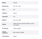 PILETA JOHNSON SIMPLE A304 E50/18 - Imagen 2