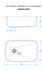 PILETA JOHNSON SIMPLE A304 Z52/18 - Imagen 4