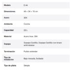PILETA JOHNSON SIMPLE A304 E44/15 - Imagen 2