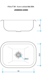 PILETA JOHNSON SIMPLE A304 T34 - Imagen 3